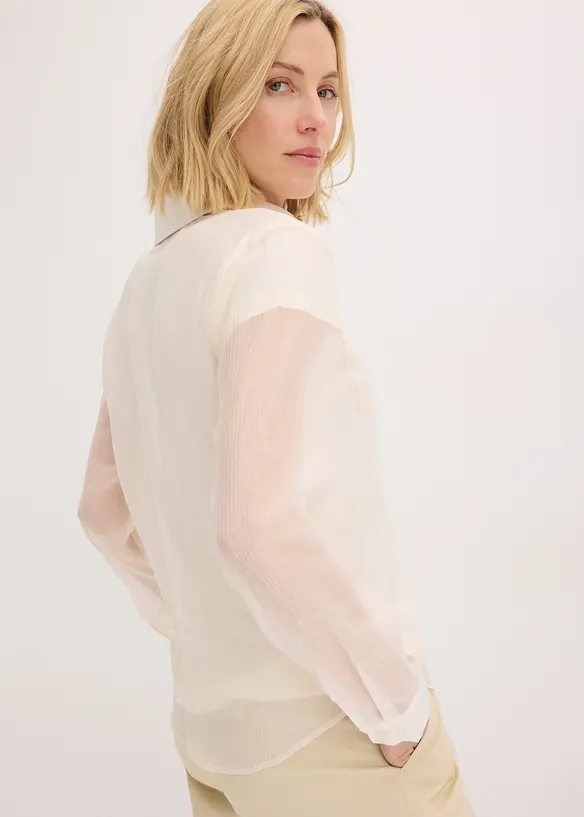 Chemisier transparent et texturé, bonprix
