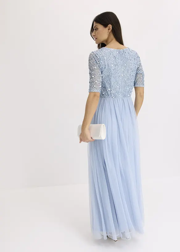 Robe longue avec haut brodé de sequins, bonprix