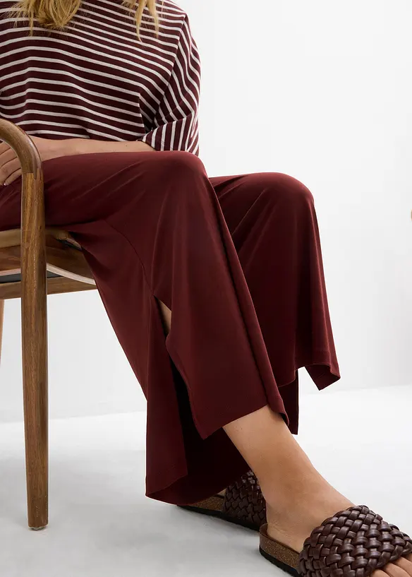 Pantalon en jersey à taille élastiquée, bonprix