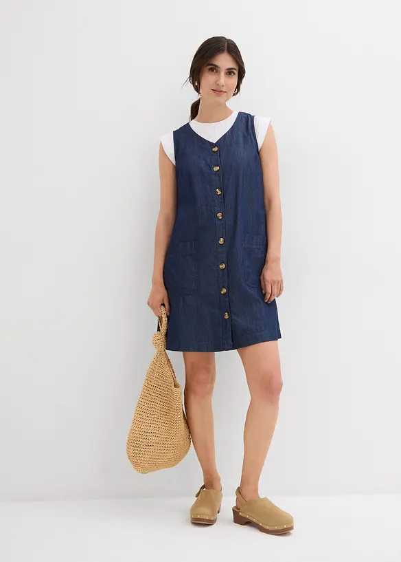 Robe en jean 100% coton, bonprix