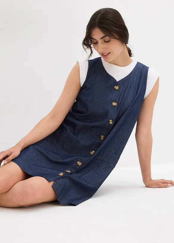 Robe en jean 100% coton, bonprix