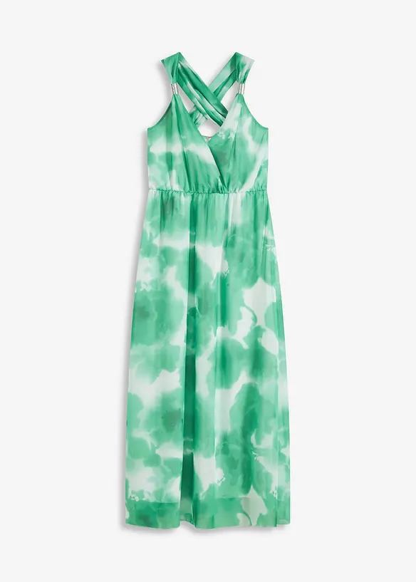 Robe longue en crêpe à bretelles ornées d’un anneau, bonprix