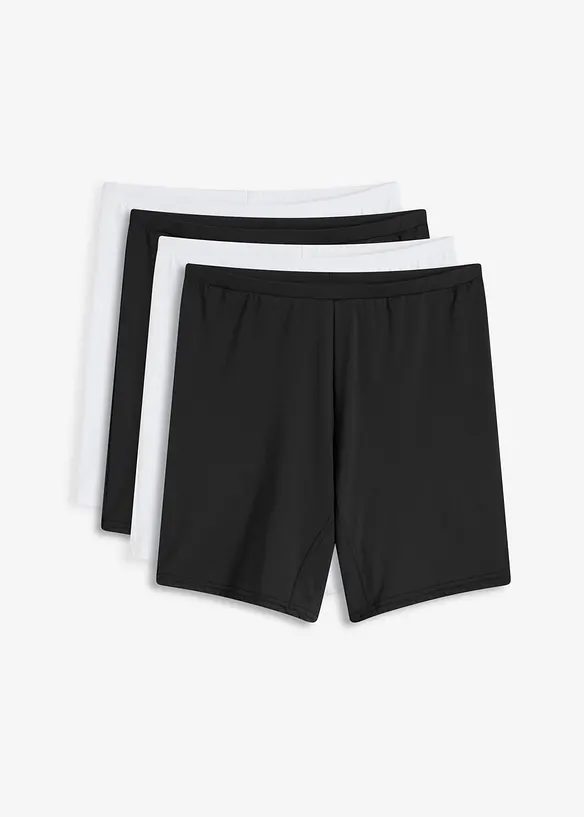 Lot de 4 boxers femme mi-longs taille haute, bonprix