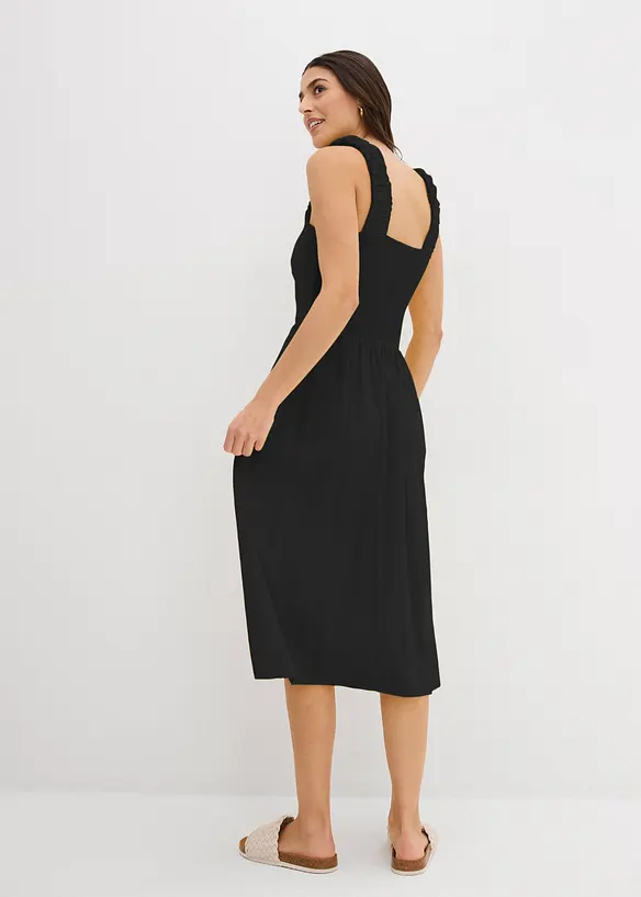 Robe légèrement évasée en jersey coton et viscose, bonprix