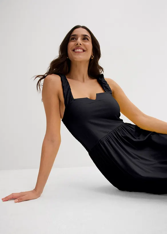 Robe légèrement évasée en jersey coton et viscose, bonprix