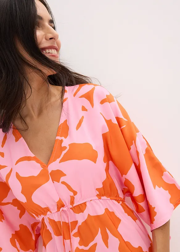 Robe longue en satin fluide, bonprix
