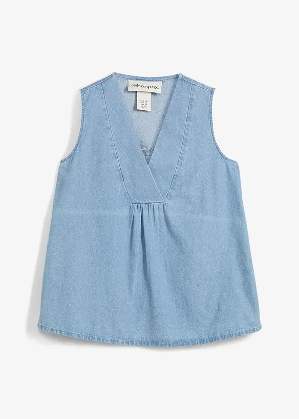 Blouse sans manches en jean, bonprix