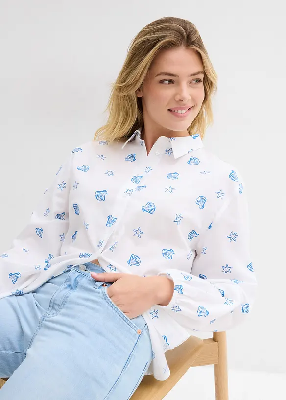 Chemisier oversize 100 % coton, bonprix