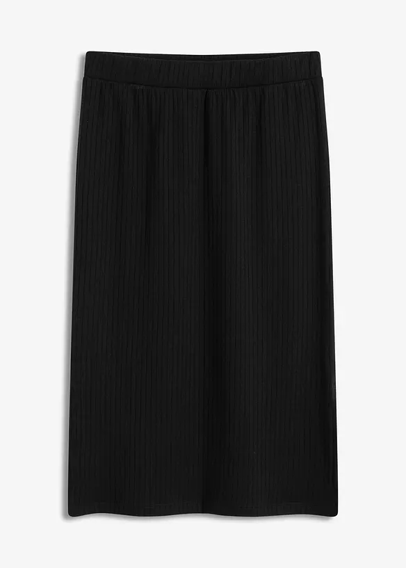 Jupe en jersey côtelé, bonprix