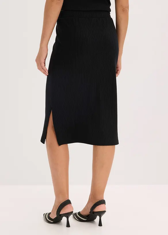 Jupe en jersey côtelé, bonprix