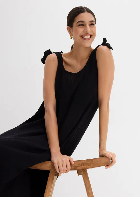 Robe à bretelles en gaze de coton douce, bonprix