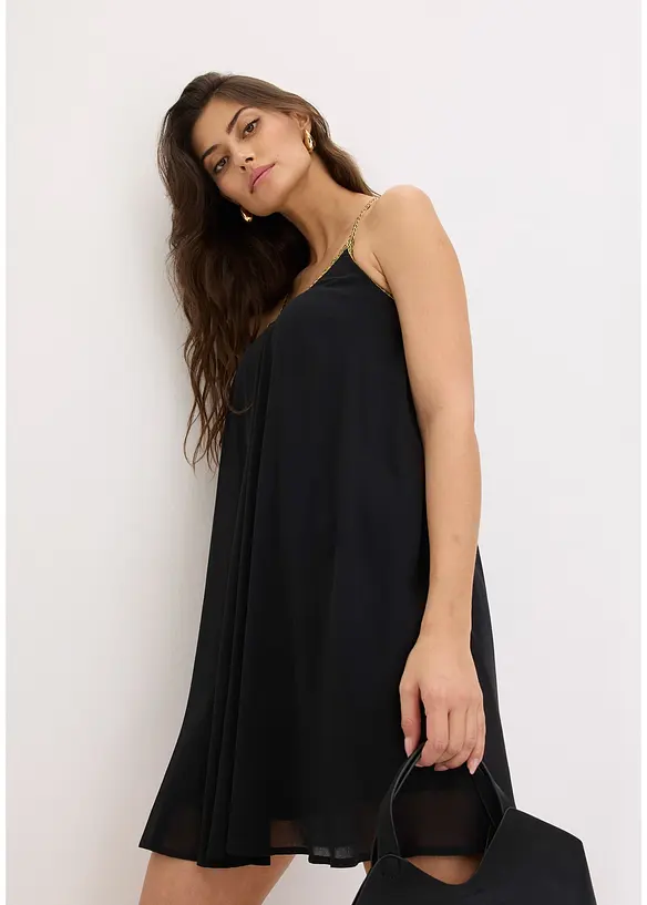 Robe en crêpe avec un dos original, bonprix