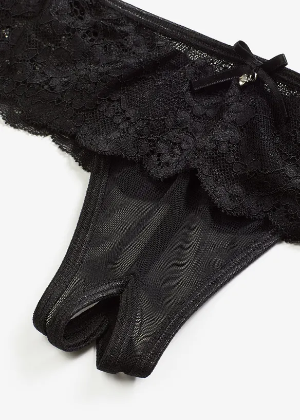 Top porte-jarretelles + string ouvert (ens. 2 pces), VENUS