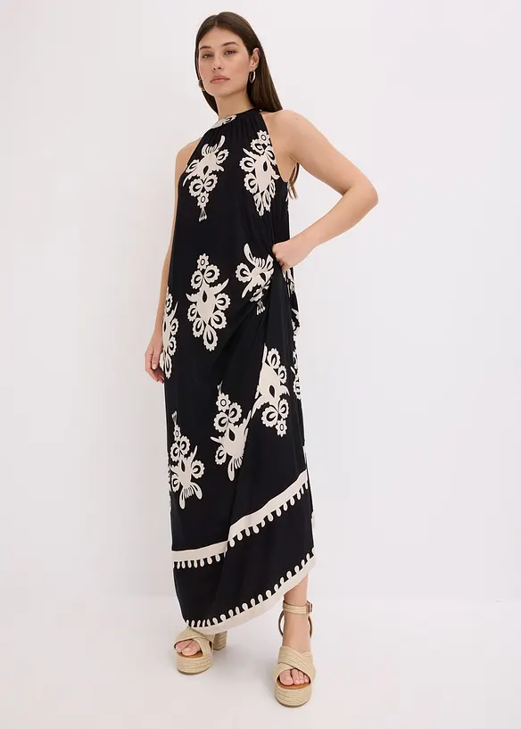 Robe imprimée en jersey viscose extensible, bonprix