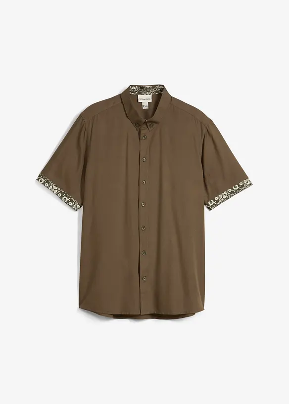 Chemise manches courtes en viscose, slim, bonprix