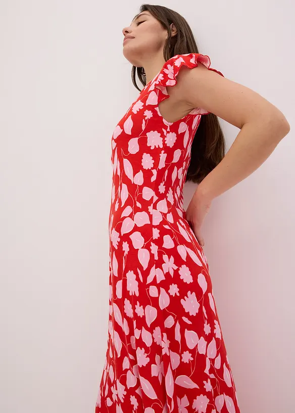 Robe imprimée en jersey viscose, bonprix