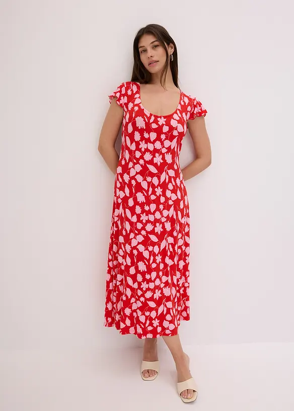 Robe imprimée en jersey viscose, bonprix