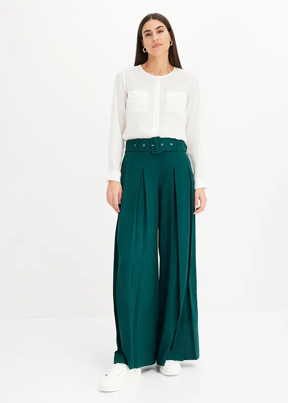 Pantalon de tailleur fluide en viscose mélangée, bonprix