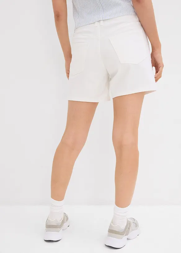 Bermuda en jean taille mi-haute, peu extensible, bonprix