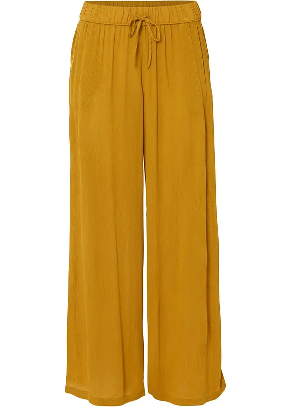 Pantalon en viscose, taille élastiquée, bonprix