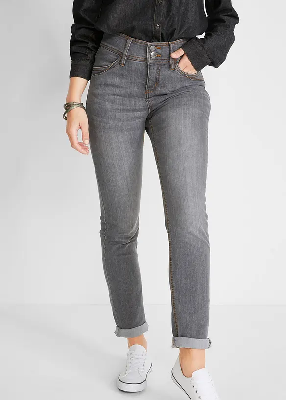 Jean slim taille haute extensible et confortable, bonprix