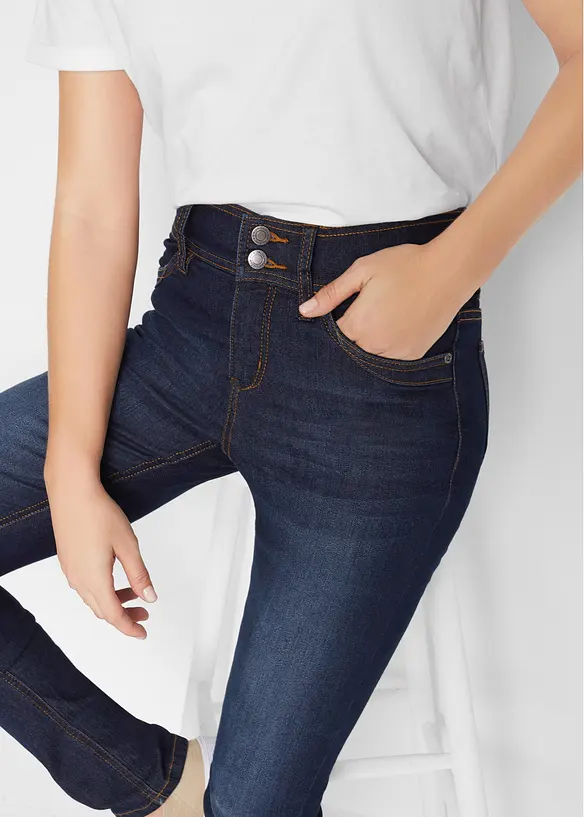 Jean slim taille haute extensible et confortable, bonprix