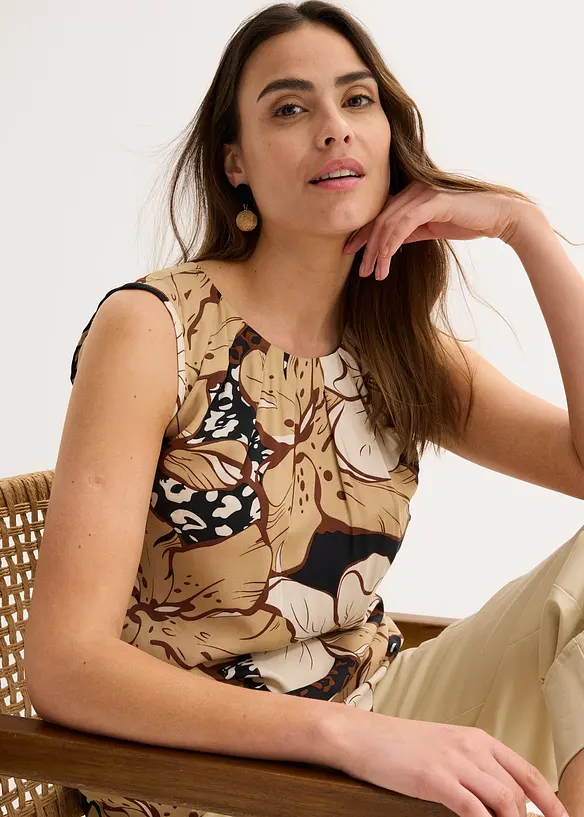 Blouse sans manches en viscose, bonprix