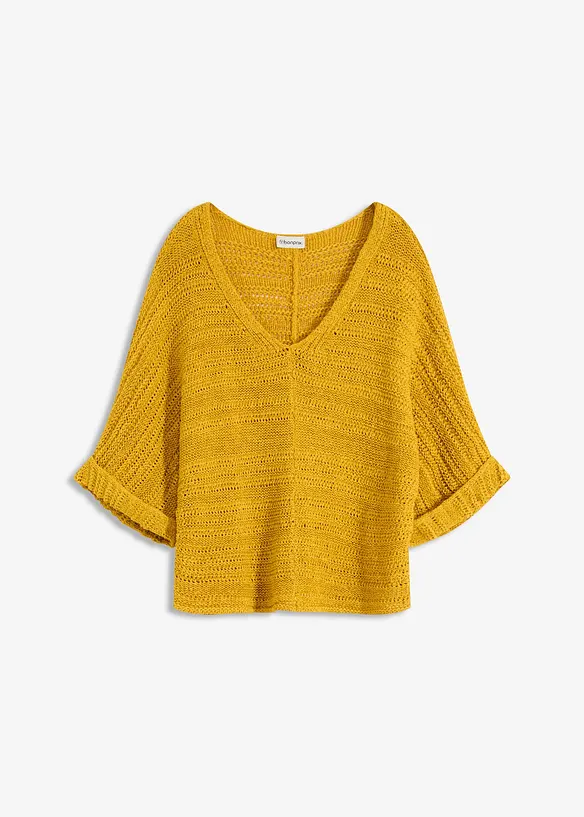 Pull en maille ajourée, bonprix