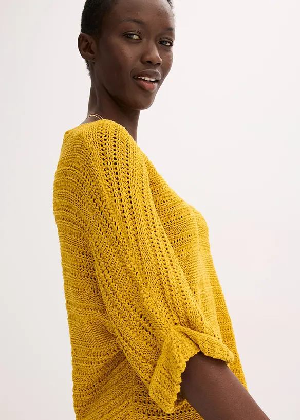 Pull en maille ajourée, bonprix