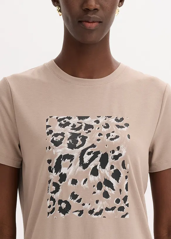 T-shirt à imprimé léopard, bonprix