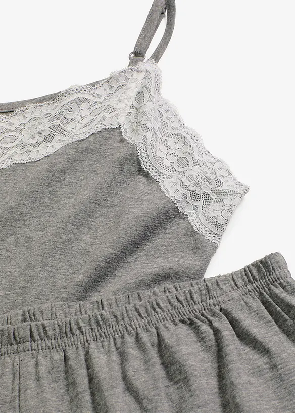 Pyjashort avec bordure dentelle, bonprix
