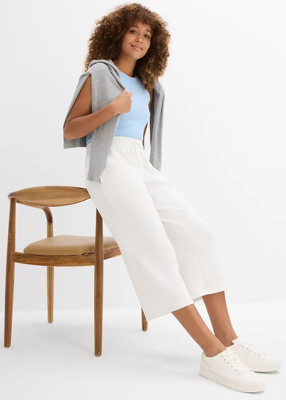 Pantalon en matière néoprène, bonprix