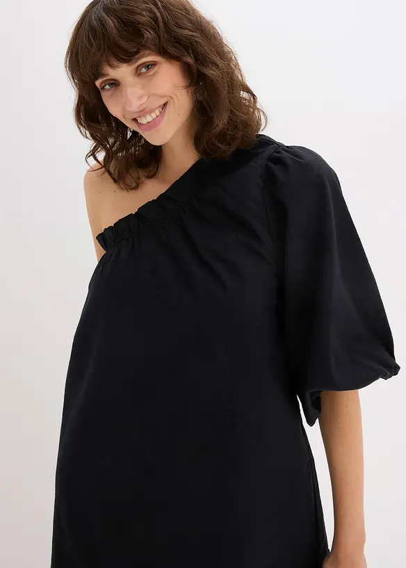 Robe en coton à encolure asymétrique, bonprix