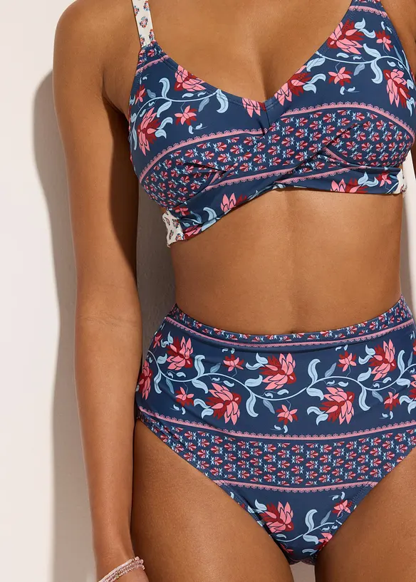 Bikini bustier (ens. 2 pces), esprit portefeuille, bonprix