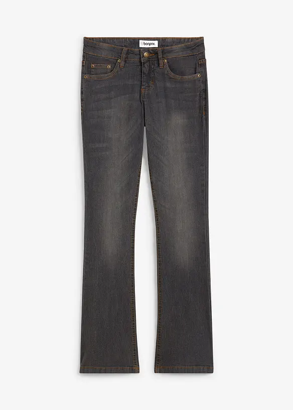 Jean bootcut taille mi-haute, extensible, bonprix