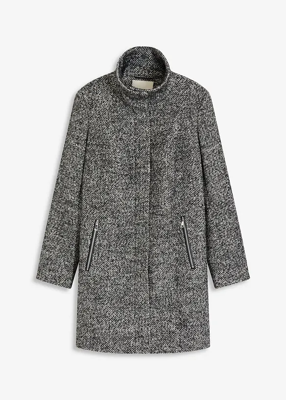 Manteau de mi-saison décontracté, aspect laine, bonprix