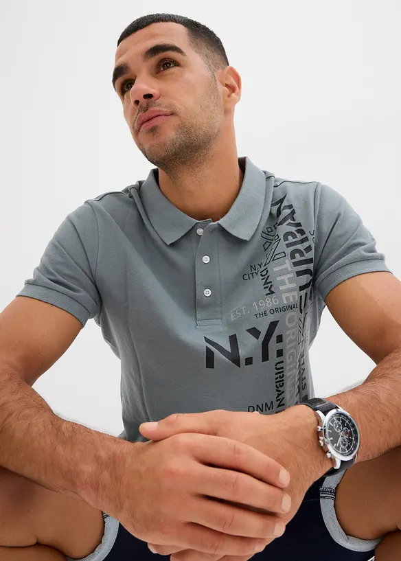 Polo Slim Fit en maille piquée 100% coton, bonprix