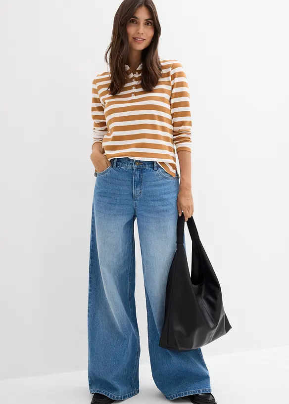 Jean large taille mi-haute, bonprix