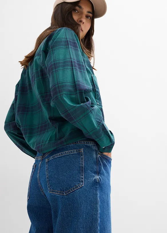 Jean droit taille mi-haute, loose, bonprix