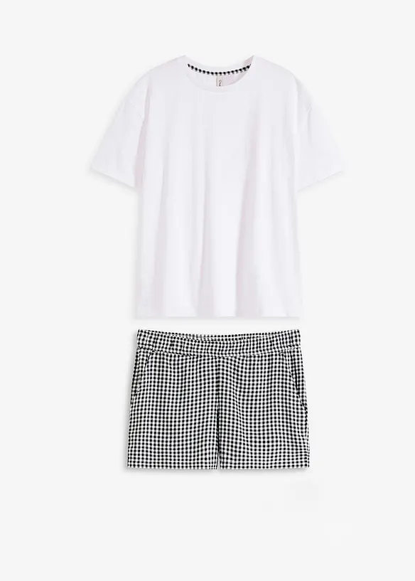 Pyjashort avec short tissé, bonprix