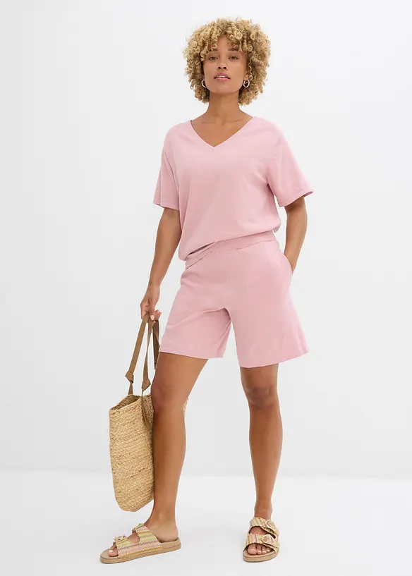 Short en fine maille avec taille élastiquée, bonprix
