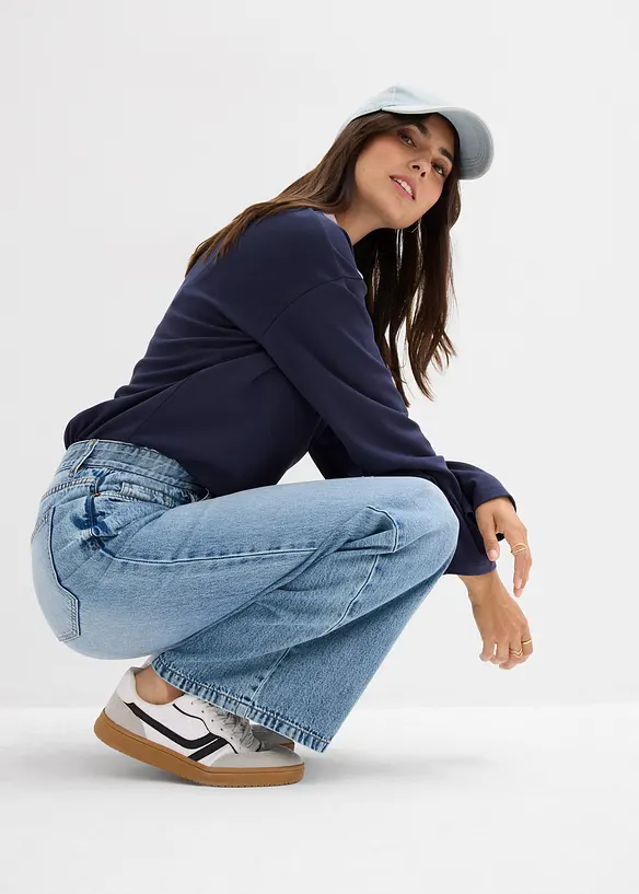 Jean baggy taille mi-haute, bonprix