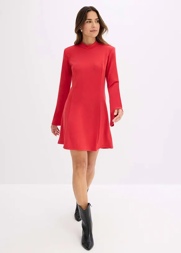 Robe courte trapèze à manches trompette, bonprix