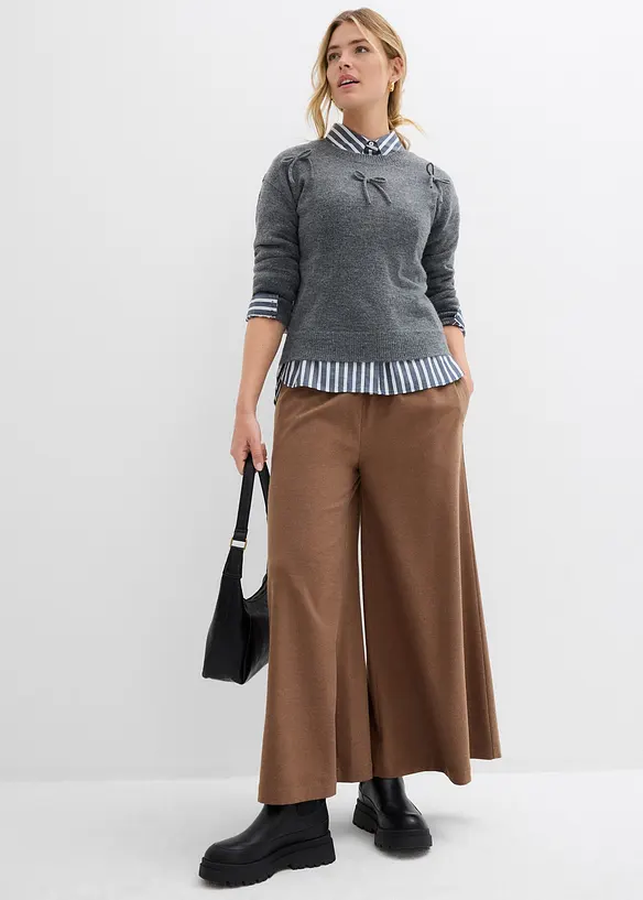 Jupe-culotte aspect laine, bonprix