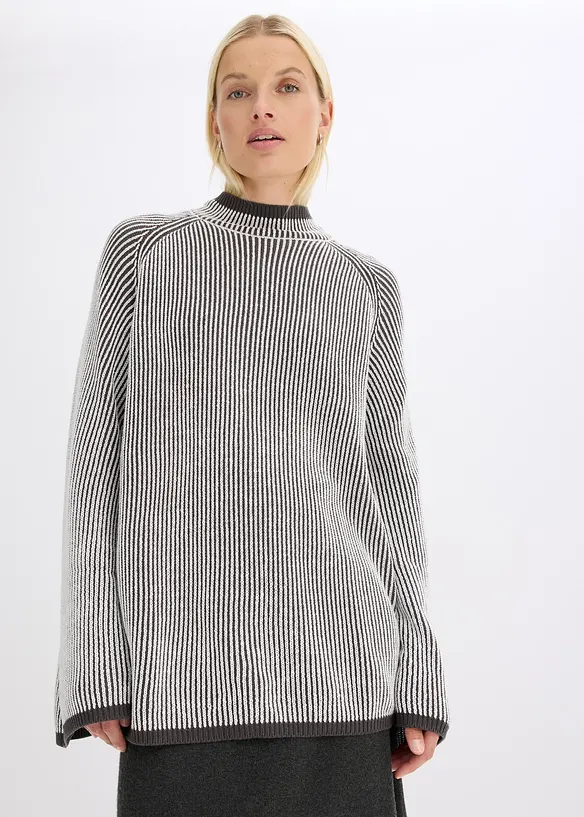 Pull oversize à col montant, bonprix