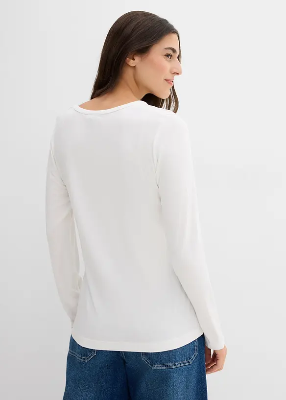 T-shirt manches longues en viscose extensible, bonprix