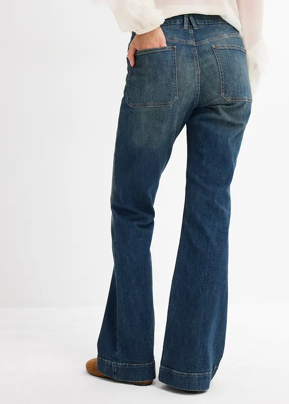 Jean flare taille mi-haute, bonprix
