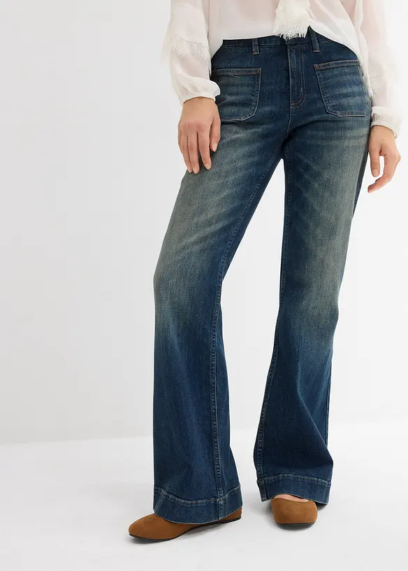 Jean flare taille mi-haute, bonprix