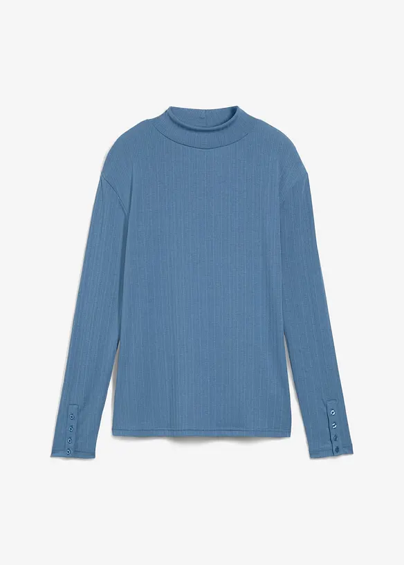 T-shirt manches longues côtelé, bonprix