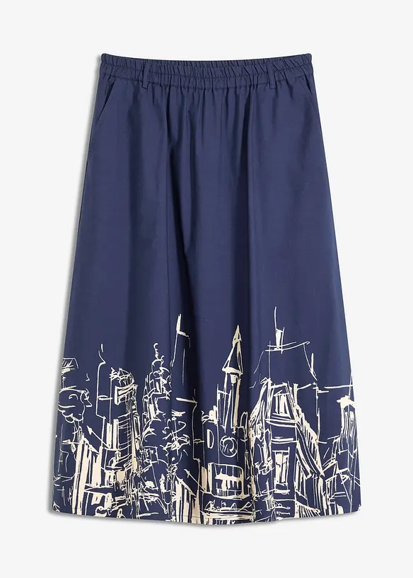 Jupe midi 100% coton, bonprix
